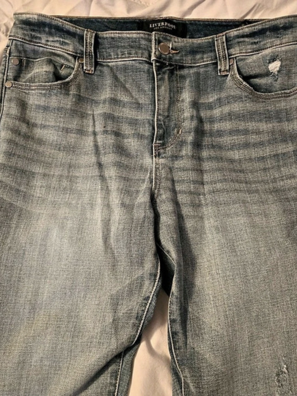 Liverpool Women's Blue Straight Leg Jeans 12/31
